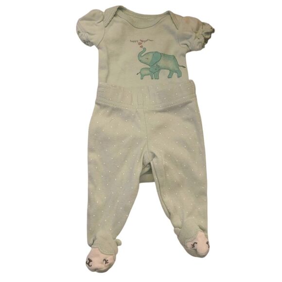Child Of Mine Preemie Three Piece Onesie and Pants Set Pastel NWT - Picture 3 of 14